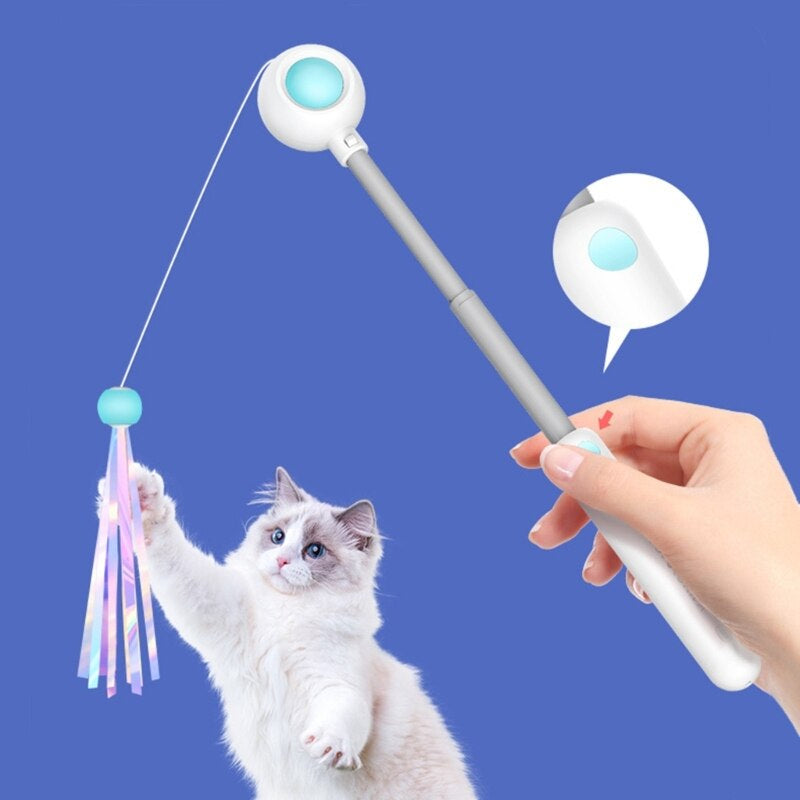 Colorful Feather Interactive Cat Toy