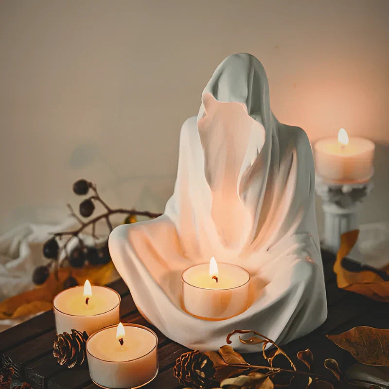 Elegant Clear Candle Desk Holder