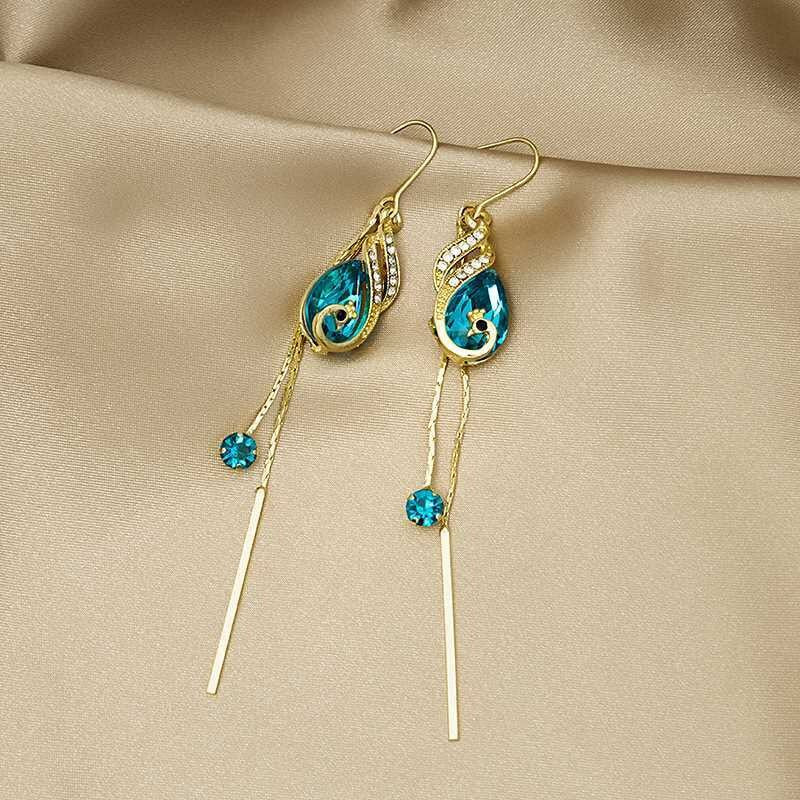 Fashionable Turquoise Bird Dangle Earrings