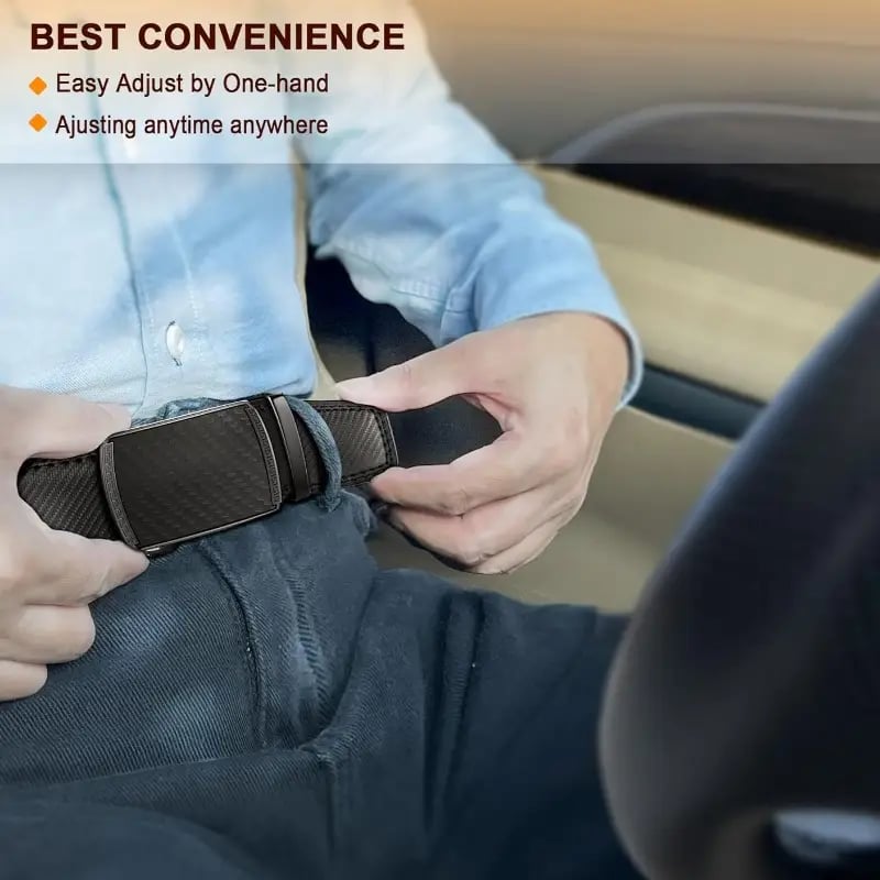 High Quality Adjustable Leather Belt With Silver Buckle
