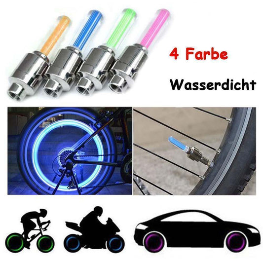 Bright LED Wheel Valve Caps (2 Pack) - Luxicro