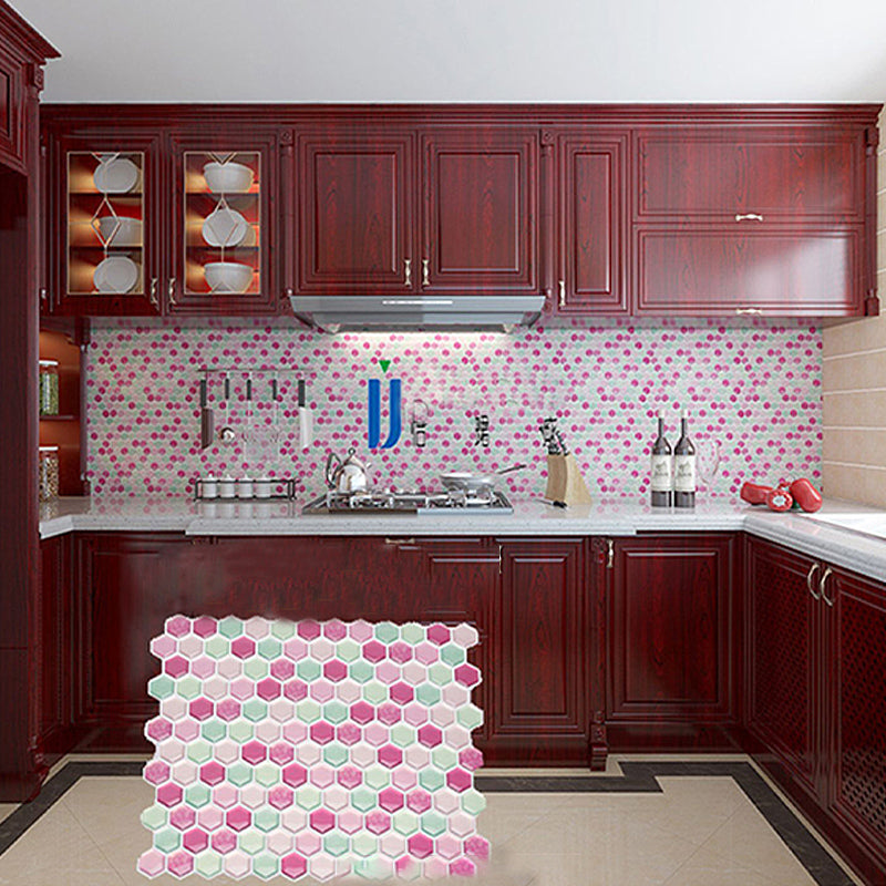 Vibrant Glass Mosaic Stick On Tiles for Kitchen Backsplash