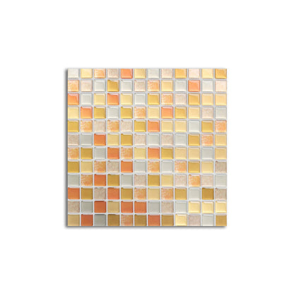 Vibrant Glass Mosaic Stick On Tiles for Kitchen Backsplash