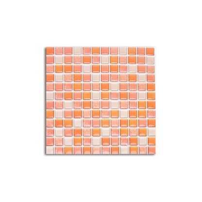 Vibrant Glass Mosaic Stick On Tiles for Kitchen Backsplash