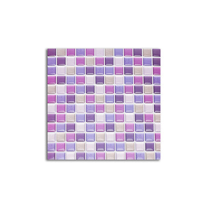 Vibrant Glass Mosaic Stick On Tiles for Kitchen Backsplash