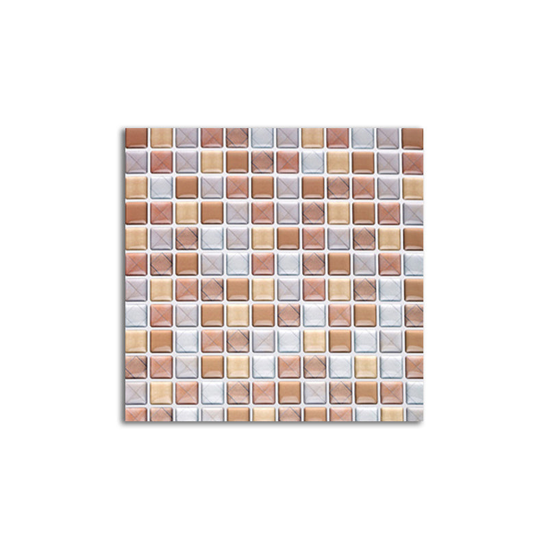Vibrant Glass Mosaic Stick On Tiles for Kitchen Backsplash