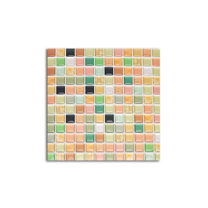 Vibrant Glass Mosaic Stick On Tiles for Kitchen Backsplash