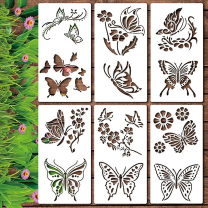 Big Floral Wall Stencil Kit - Outdoor Decor