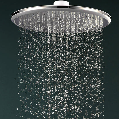 Modern White Fixed Round Shower Head Set