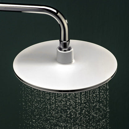Modern White Fixed Round Shower Head Set