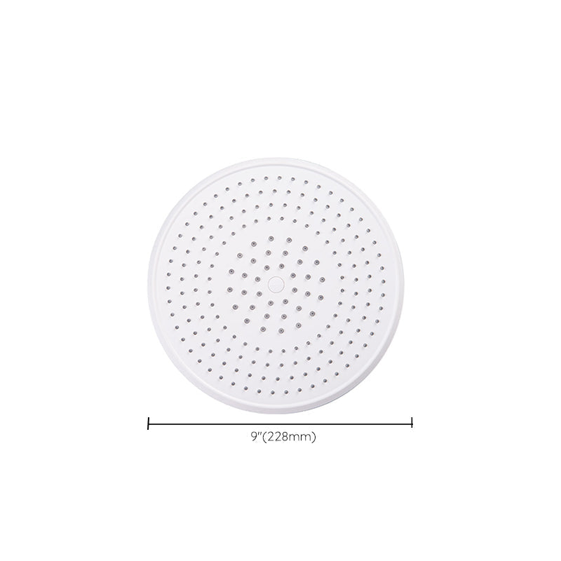 Modern White Fixed Round Shower Head Set