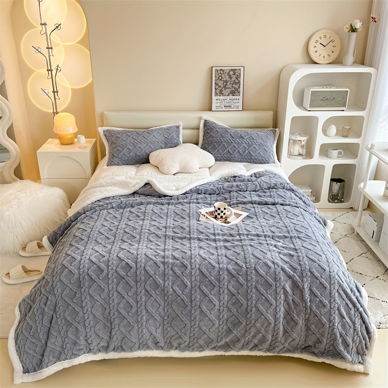 Cozy Soft Plush Reversible Winter Blanket - Luxicro