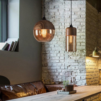 Rustic Wood Hanging Light NordLuna