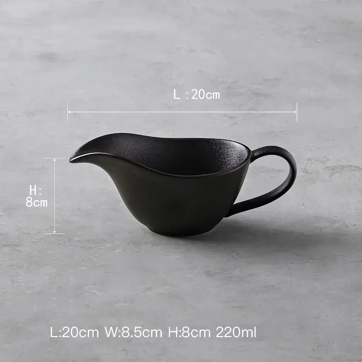 Stylish Ceramic Sauce Boat - 220ml - Luxicro