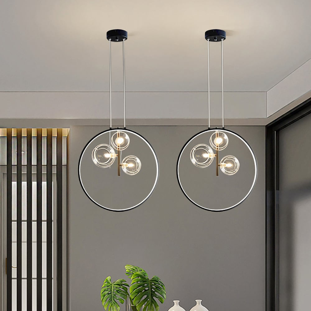 Clear Hanging Globe Ceiling Light Fixture