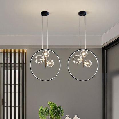 Clear Hanging Globe Ceiling Light Fixture