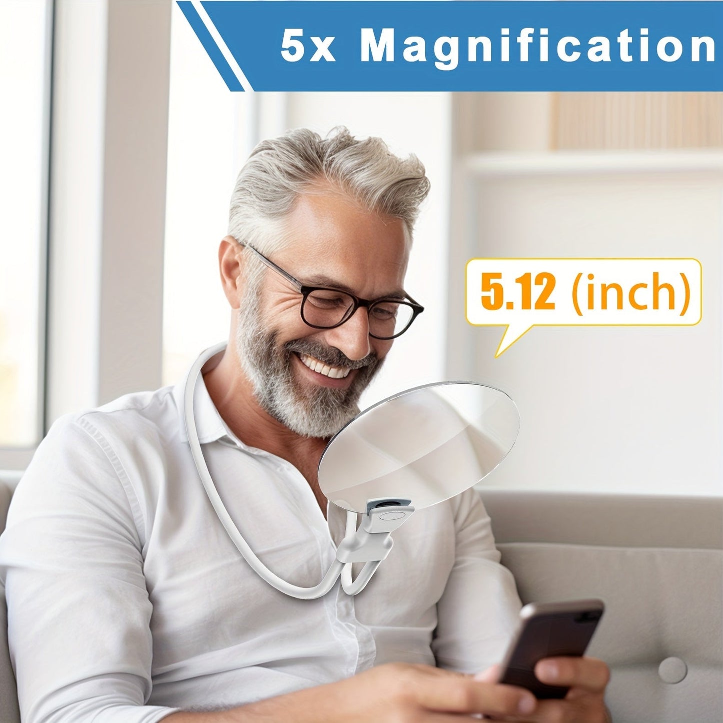 Easy Reading Desk Lamp with 5X Magnifier