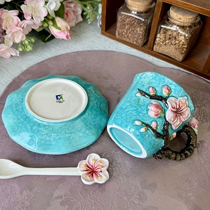 Vibrant Artistic Ceramic Coffee Mug Set