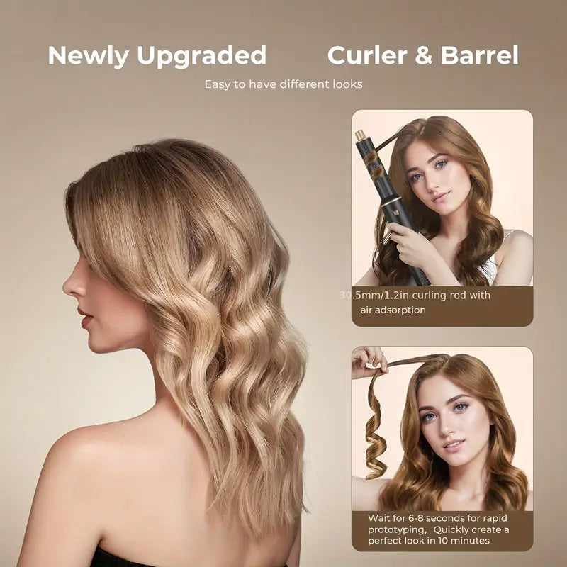 All in One Hair Curling Straightening Set