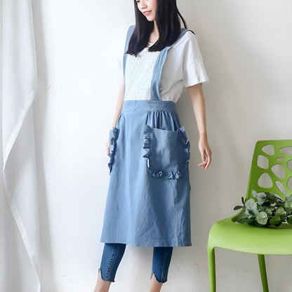 Feminine Floral Pockets Apron