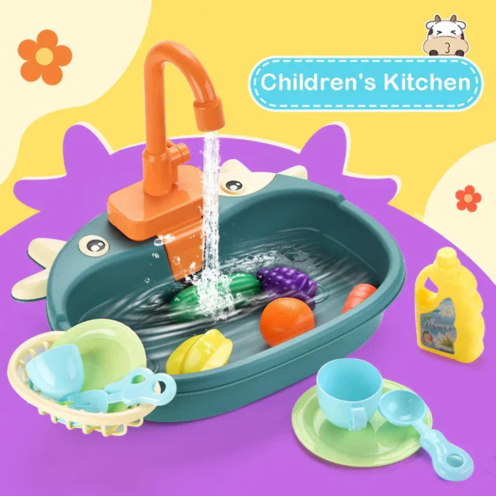 Kids Kitchen Play Sink - Water Playset for Little Ones