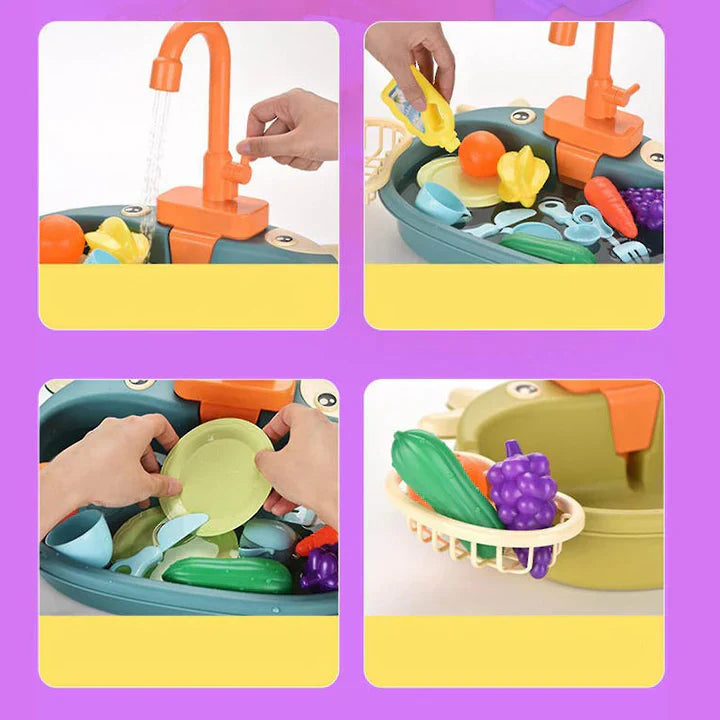 Kids Kitchen Play Sink - Water Playset for Little Ones