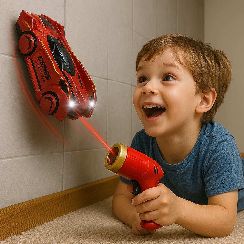Fast Remote Control Wall Climber Toy Car with Laser - Luxicro