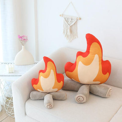 Bright Crimson Plush Throw Pillow