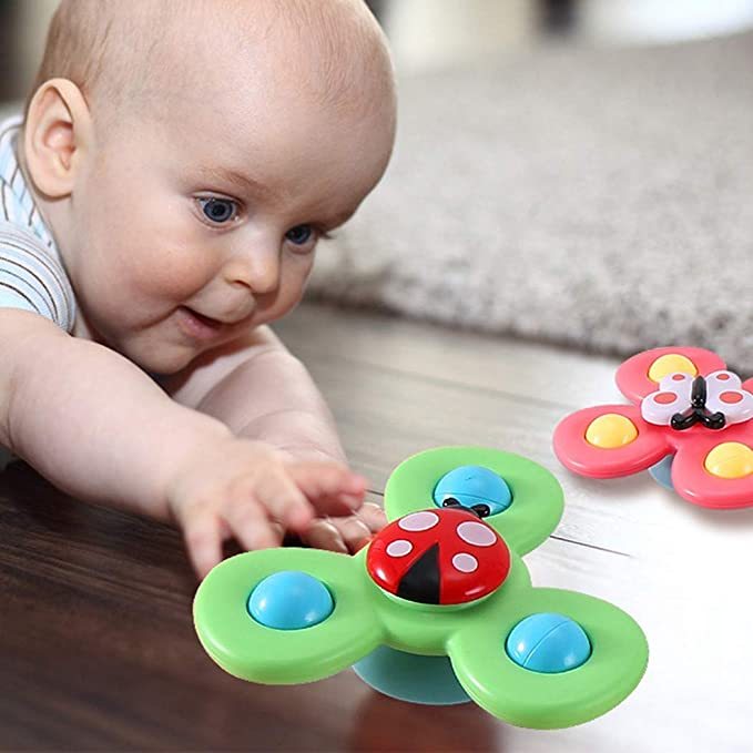 Colorful Children's Fidget Spinner with Sticky Base