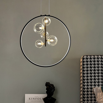Clear Hanging Globe Ceiling Light Fixture