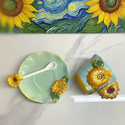 Vibrant Artistic Ceramic Coffee Mug Set