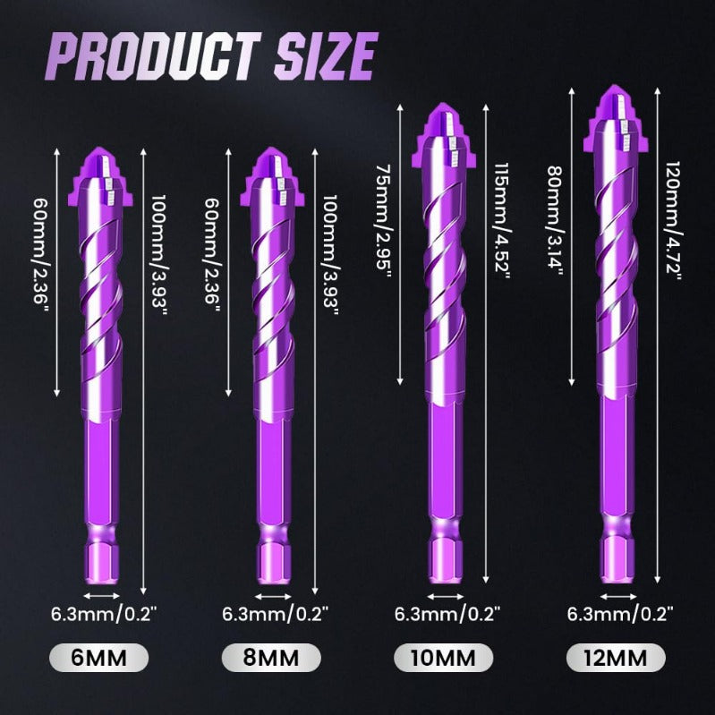 Professional 4-Piece Drill Bit Kit