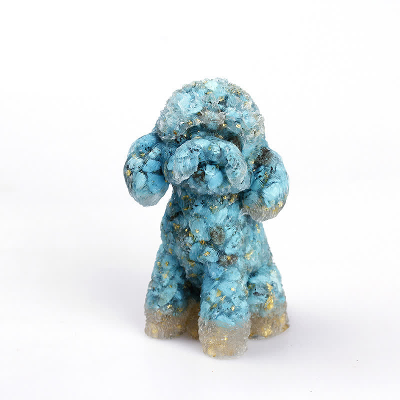 Shiny Gemstone Dog Ornament Figure