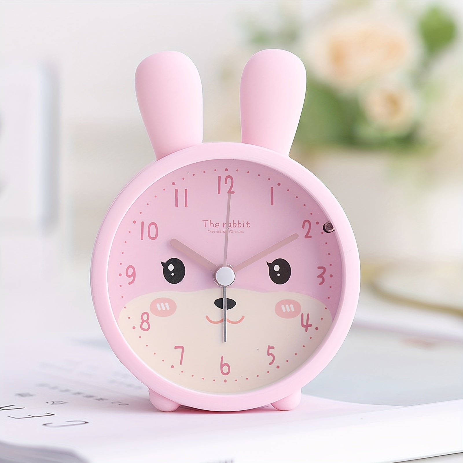 Child's Bedroom Night Light Clock - Fun Bunny & Small - Luxicro