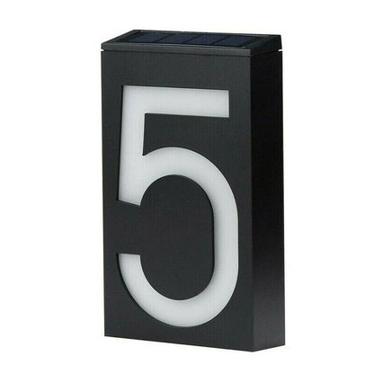 Energy Efficient Outdoor House Number Plate