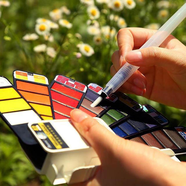 Compact Travel Watercolor Painting Set