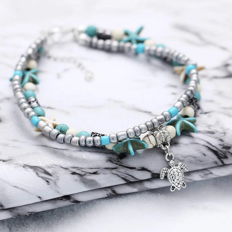 Sea Life Beach Chain Anklet