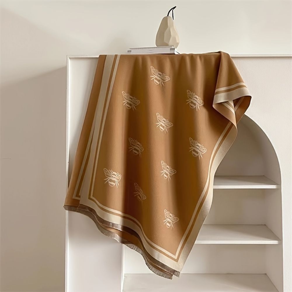 Warm Honeycomb Print Winter Scarf