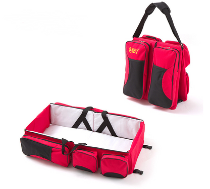 Compact Folding Infant Bed with Storage