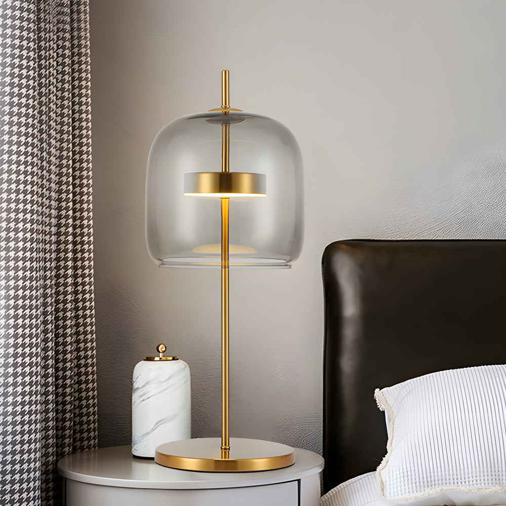 Warm Glow Glass Desk Lamp for Cozy Home Decor
