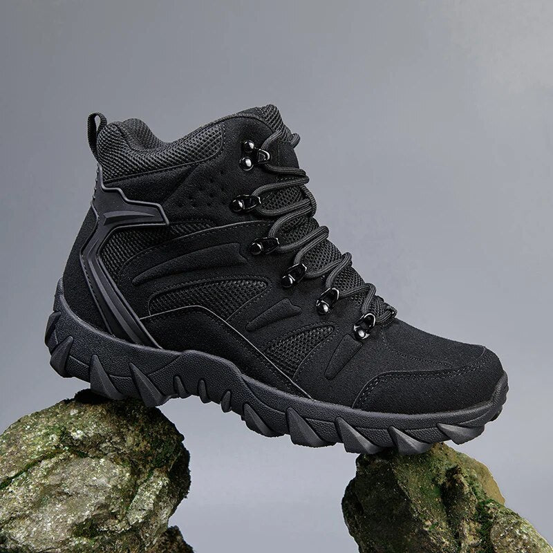 Durable Mens Hiking Boots - High Top Waterproof