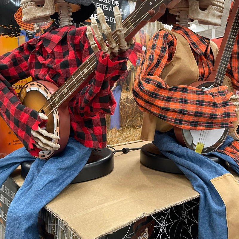 Fun Musical Skeleton Decor Statue