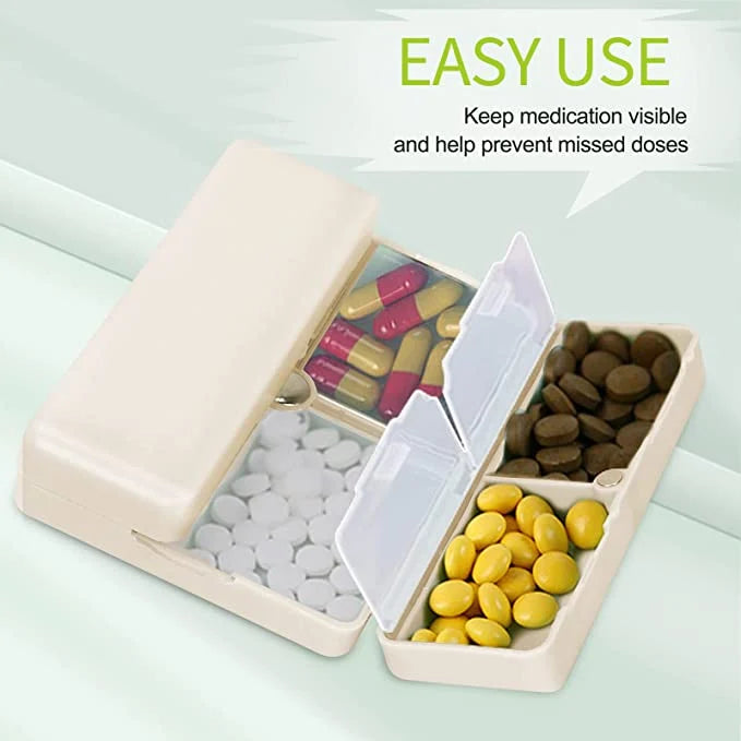 Portable Pill Case 7 Compartment Travel Holder