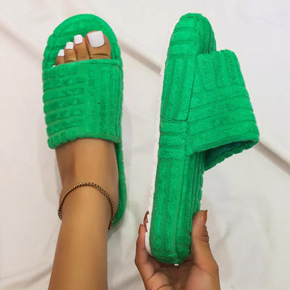 Plush Fuzzy Home Slippers