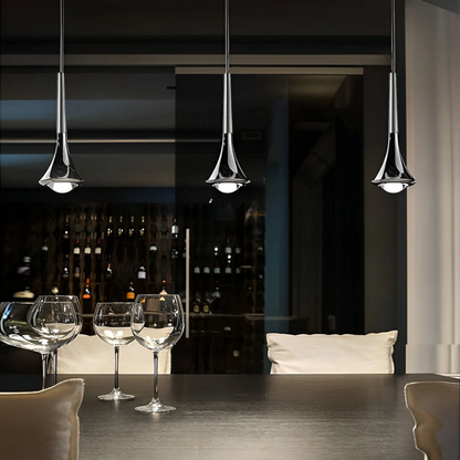 Modern Chrome Hanging Pendant Lamp