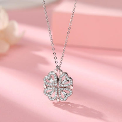 Delicate Lucky Clover Pendant Necklace