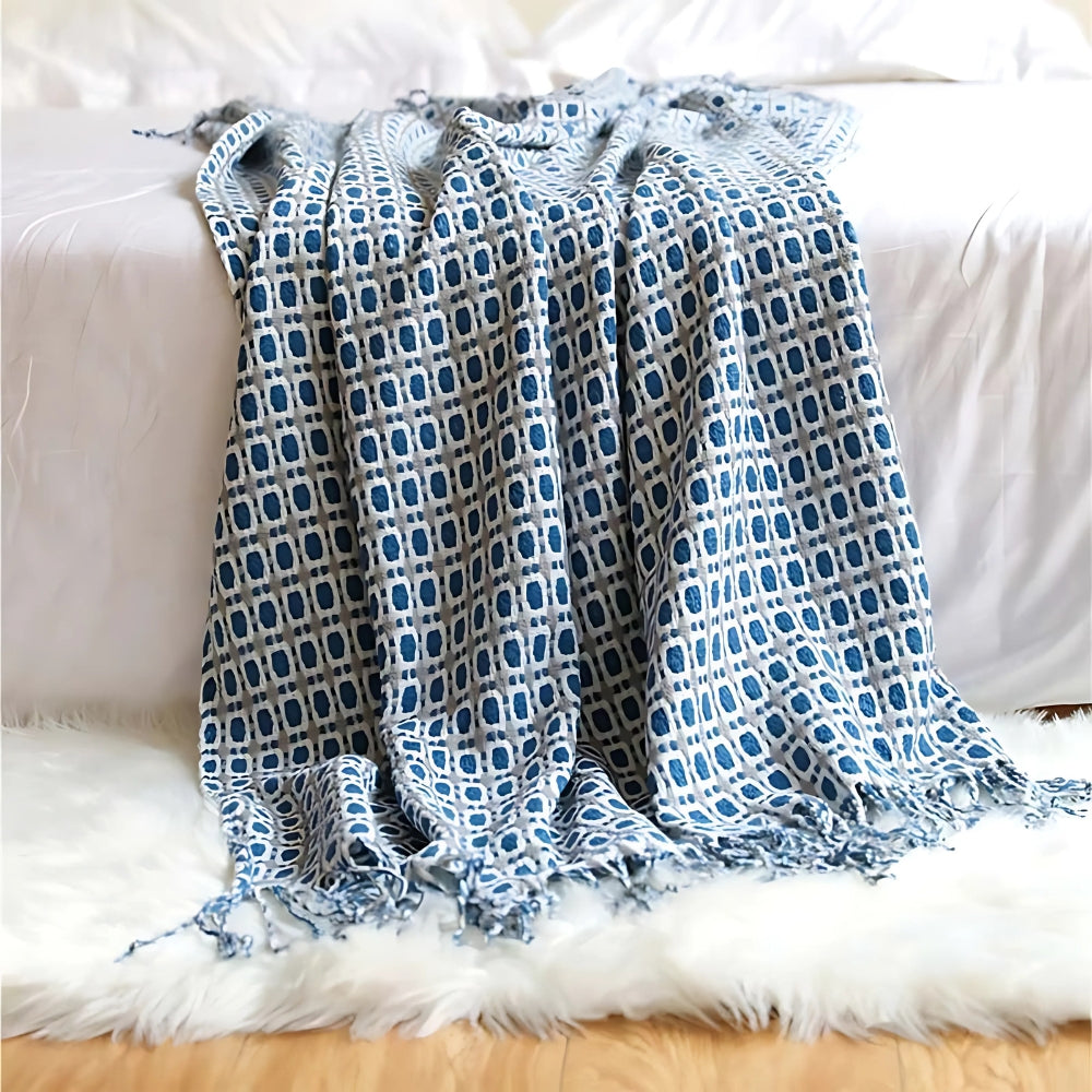 Cozy Throw Blanket with Fringe