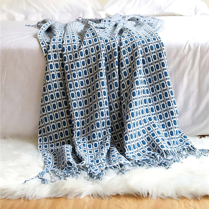 Cozy Throw Blanket with Fringe