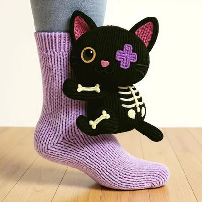 Colorful Sloth Print Crew Socks