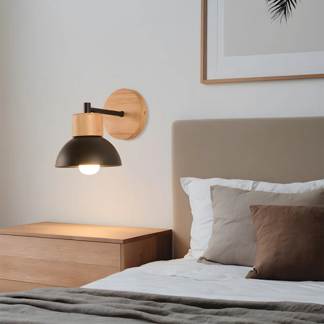 Country Style Wood Wall Lamp